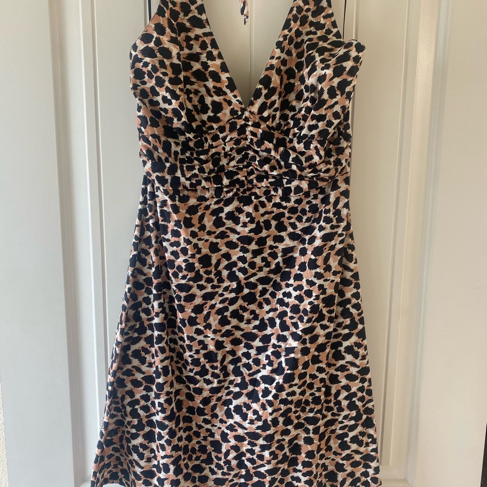 H&M, Women’s size 12 Pink blush leopard print halter dress